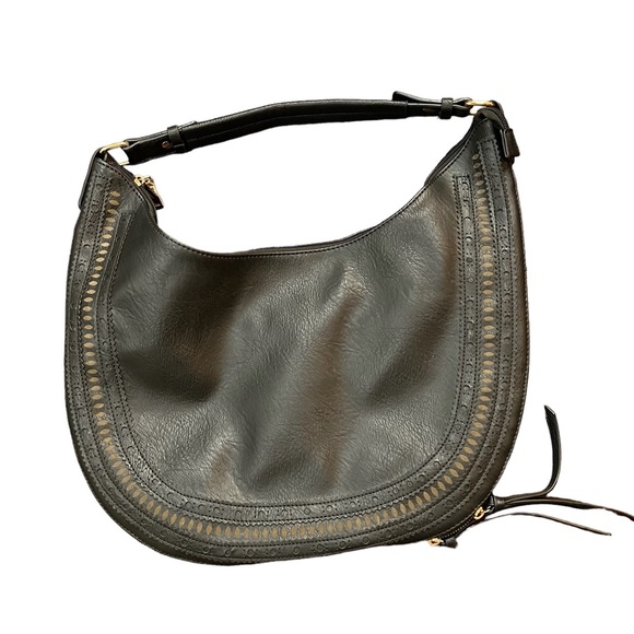 Lola Monroe Handbags - Black Double Tassel Expandable Boho Purse